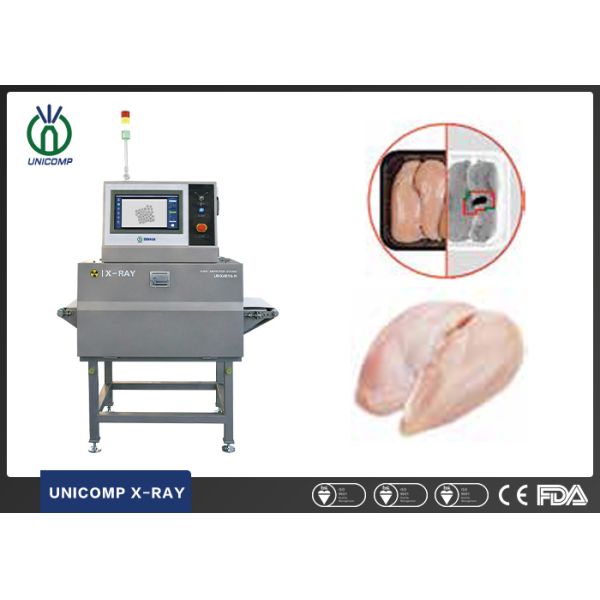Food X ray inspection machine for checking foreign matters inside fresh meat with auto rejector