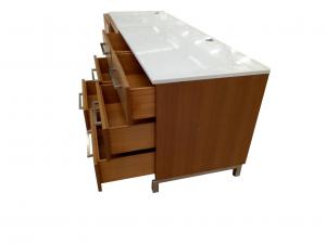 Quality Hotel Furniture Glass Top Writing Desk With Multi Drawers Fully Assambled for sale