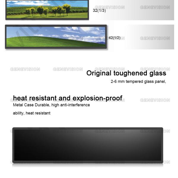 DP Connection 23.2inch Supermarket Stretched LCD Display Video Wall, Android High Brightness Bar Player
