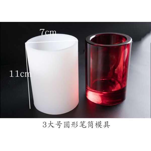 Large pen holder cylindrical square multi specification table mold patterned pen holder silicone mold