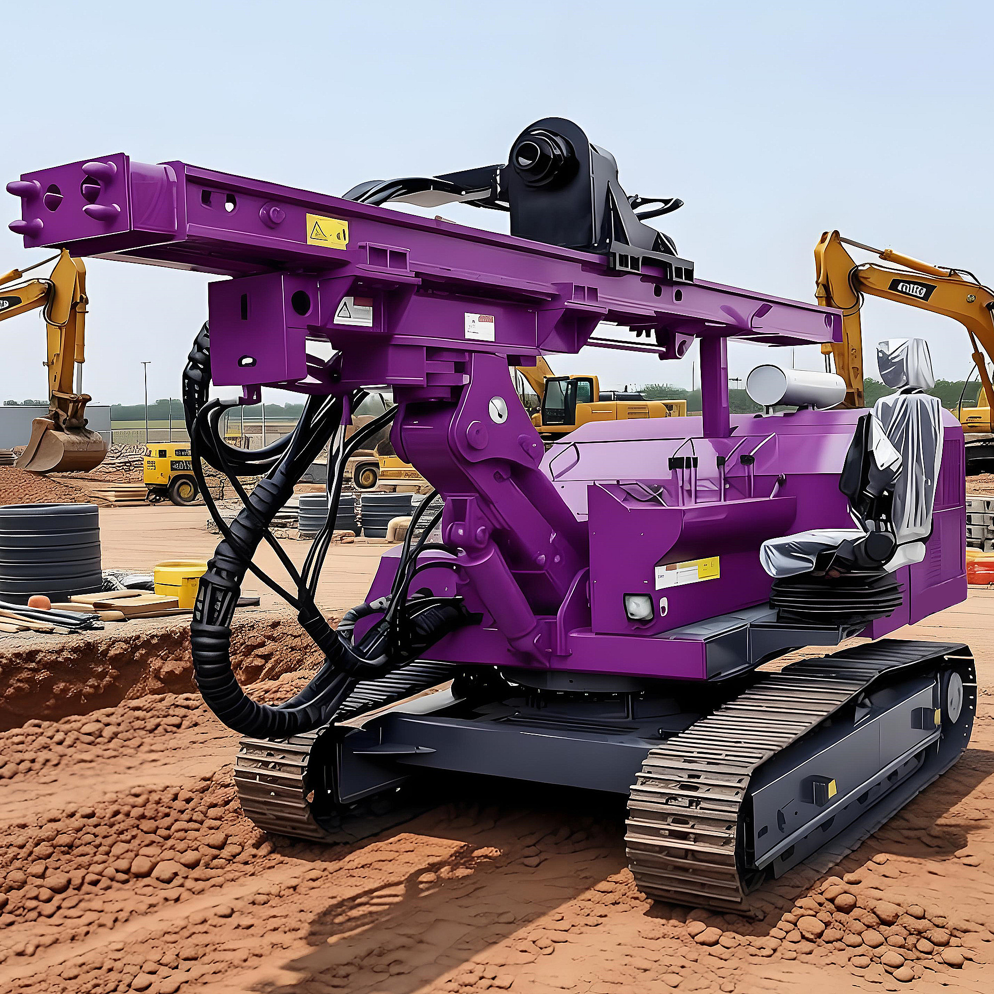 Pile Driver Machine High Frequency Impact Directly Piling Machinery Building Foundations Crawler Pile Driving Rig