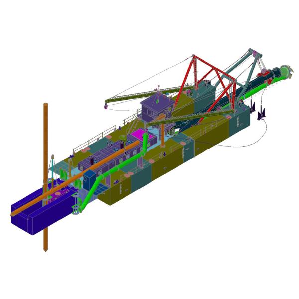 18 Inch Cutter Suction Sand Mining Dredger Equipped with Cummins Engine Engine Dredging depth 14 meters