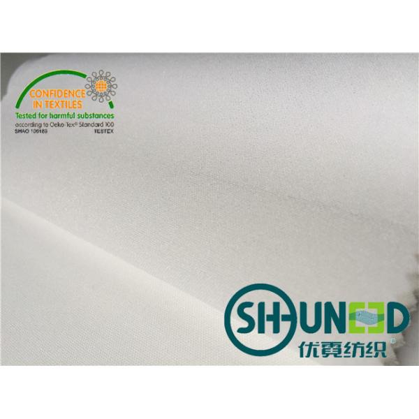 Double Dot White Interlining Fabric Shringkage Resistant For Woven's Casual Shirt