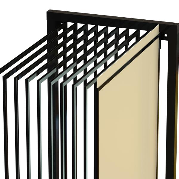 10 Panel Knock Down Swing Poster Frame Stand Wall Mounted 20 View Poster