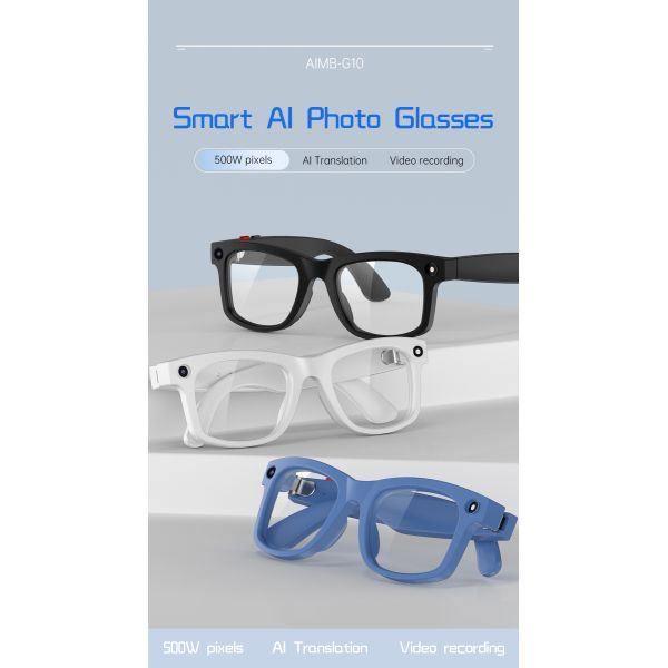 2026 S2 Max Smart AI Glasses With 8 Megapixel Camera Stabilization