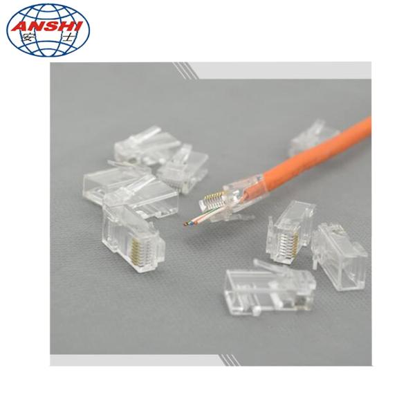 Solid Wire CAT 5e RJ45 Connector 8P8C Unshielded For Network Communication