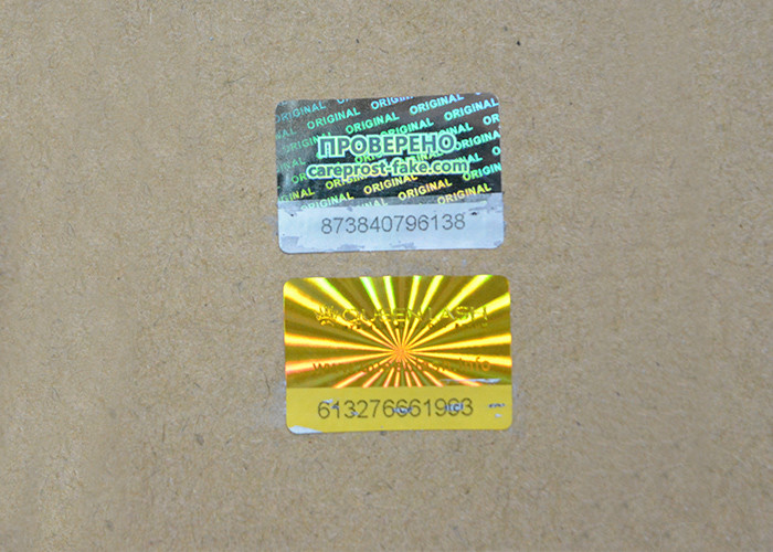Scratch Off Aluminium Foil Holographic Security Stickers With Unique Numbers