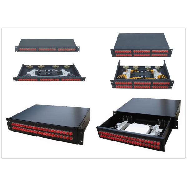 48 Core Fiber Optic Cable Patch Panel For FC / UPC Optical Fiber Patch Cord