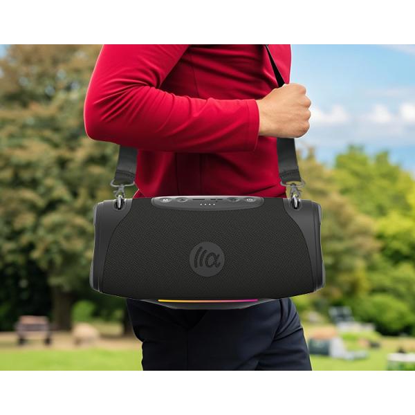 Speaker with detachable strap for easy carrying
