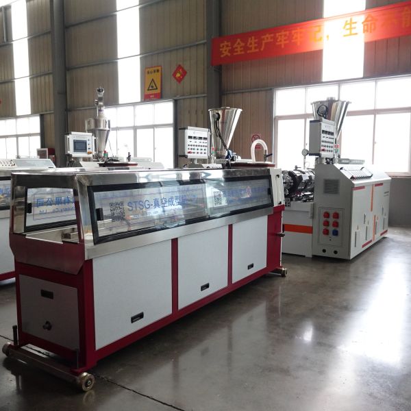 PVC Prestressed Helical Pipe Making Machine Single Screw Plastic Extrusion Production Line