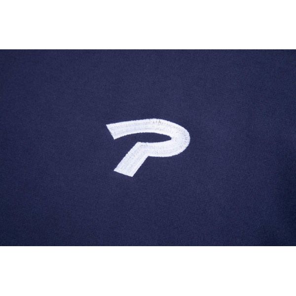 Polyester-blend fleece pullover hoodie with contrast stitching and bold graphic print