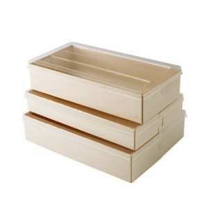 Biodegradable Rectangular Swiss Roll Cake Packaging Donut Boxes With Window