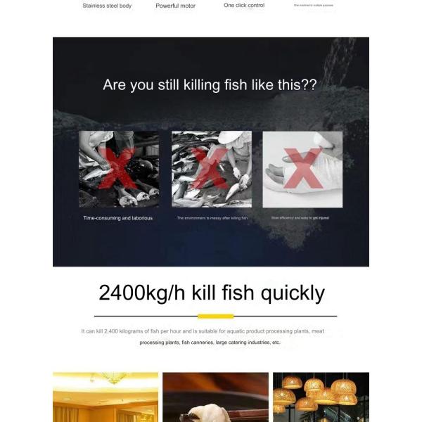 Restaurant Automatic Fish Cleaning Machine with Continuous Fish Killing Function