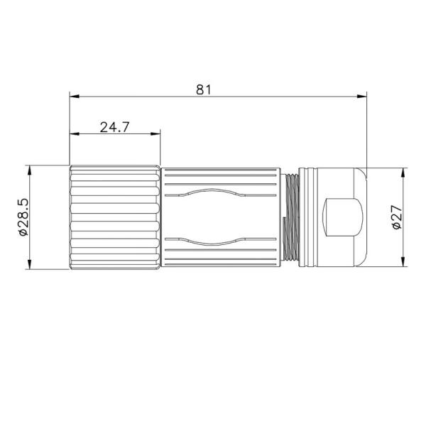 923 M23 Waterproof Female Connector