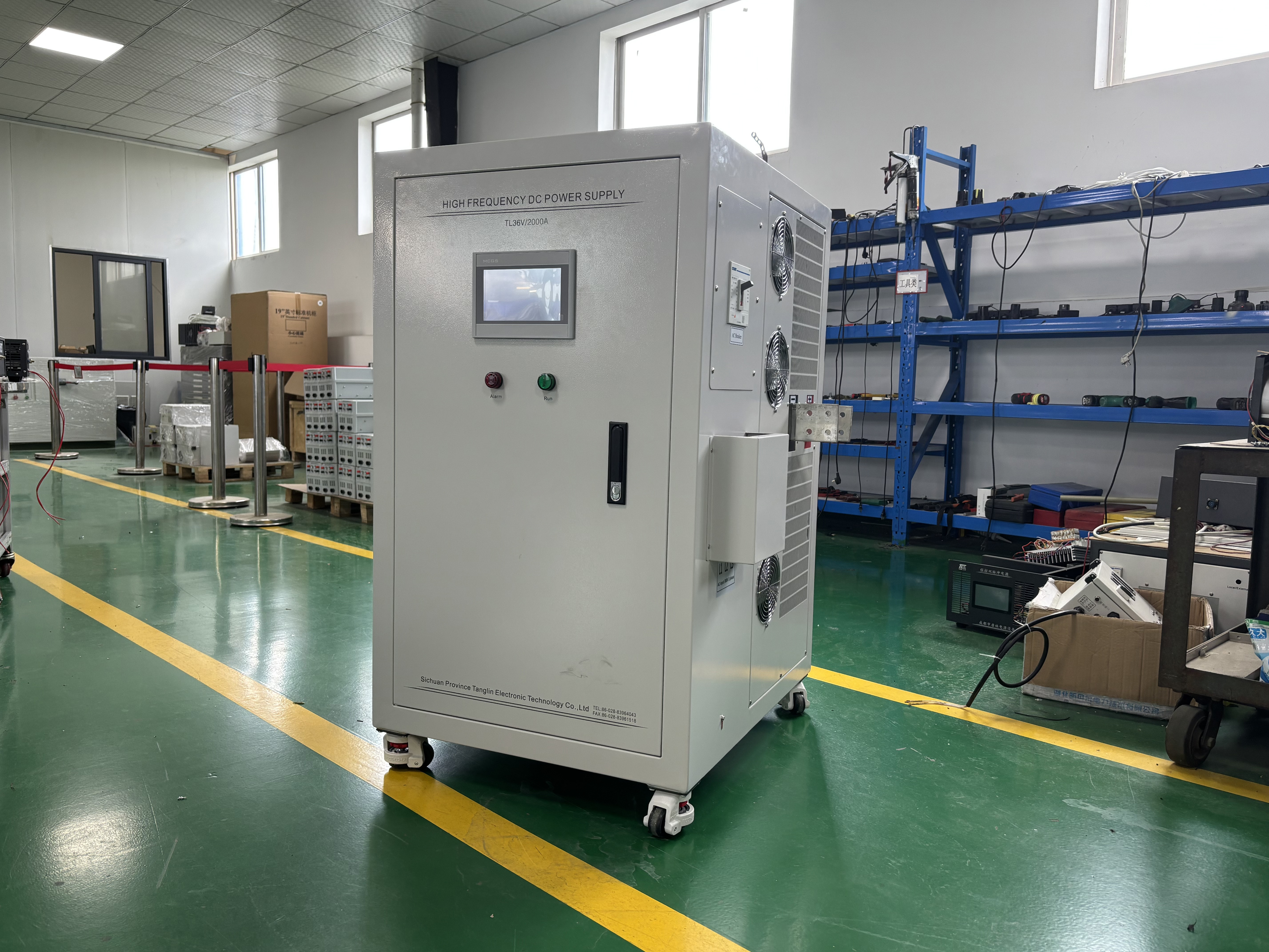 36V 2000A Precision Low Ripple DC Rectifier for Surface Treatment with PLC HMI and RS485