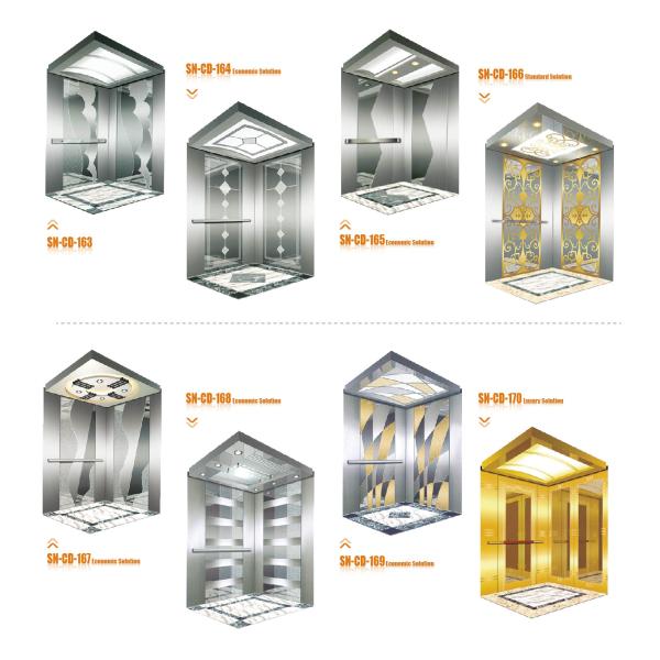 Humanized Energy Efficient Reliable Passenger Elevator Cabin Decoration