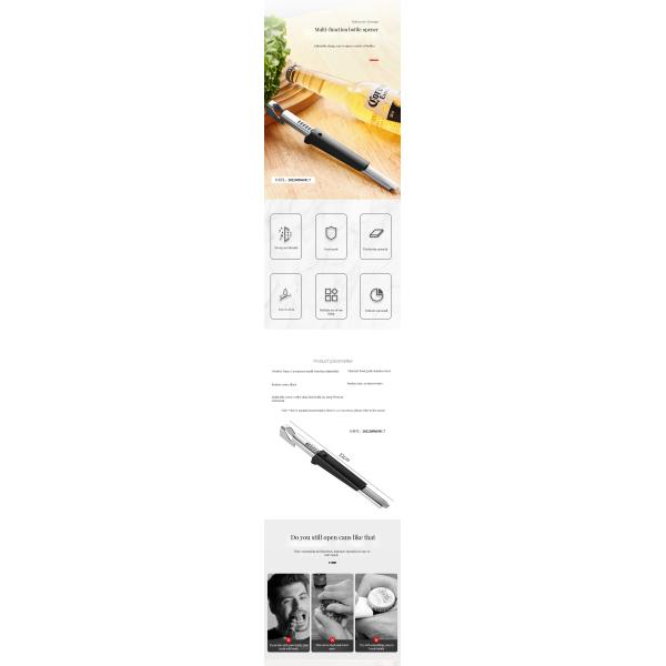 Function Opener Bottle.open Wine Bottle Dual-Function Kitchen Essential Custom Size