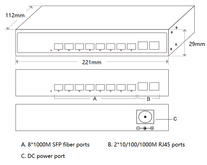 10 Port Gigabit Ethernet Switch Wide Temperature with Plug And Play Functionality