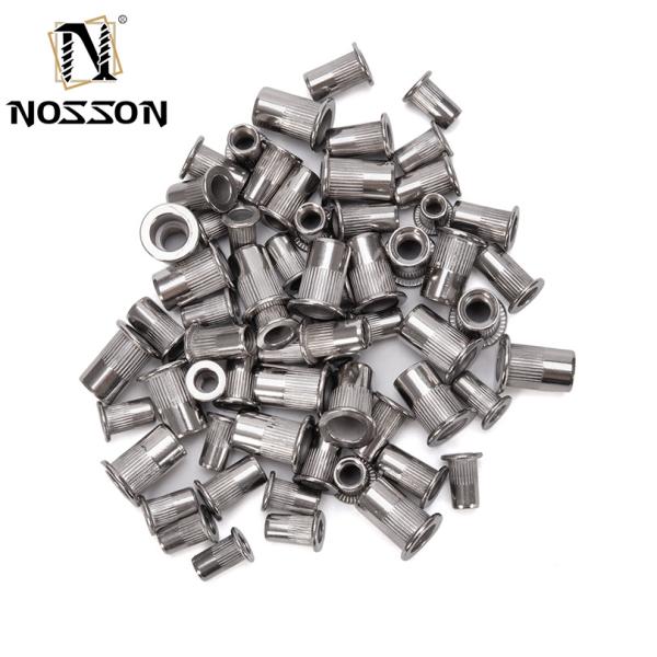 DIN Standard Customized Flat Head Rivet Nut Pressure Threaded Inserts for Oil Gas Industry in Metric Measurement System