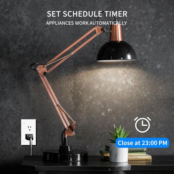 Smart Plug Socket Us 16A Convenient Tuya Remote Control Charging Timer Compatible By Google&Alexa Voice