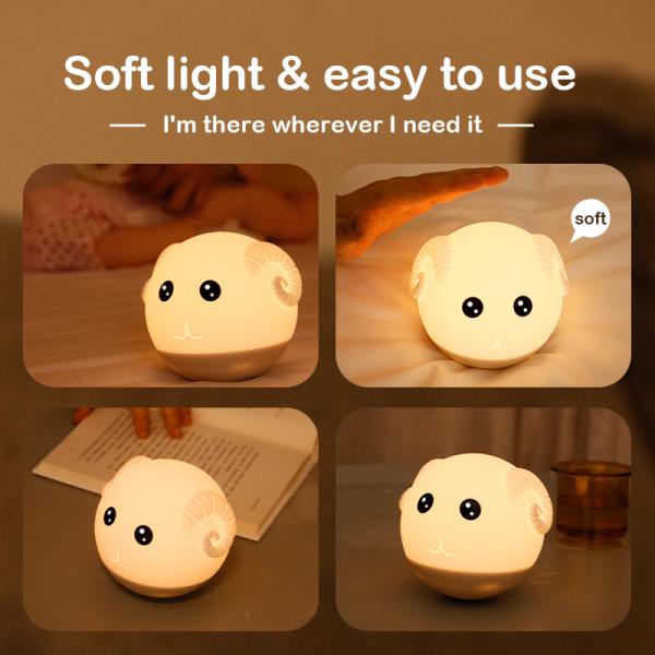 Support Bluetooth Function Silicone Night Light Animal Cute Sheep With USB As Gifts For Children