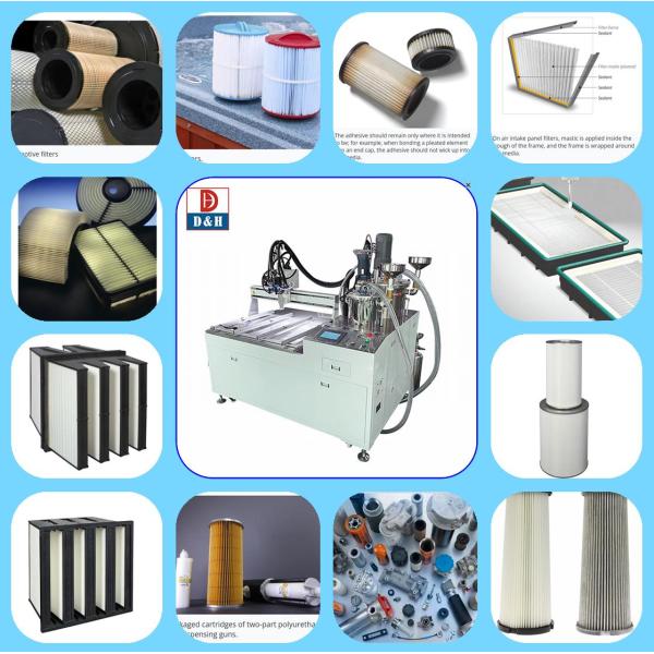 2 part polyurethane machine for filtration bonding epoxies dispensing dosing machine Filter end lid potting automation