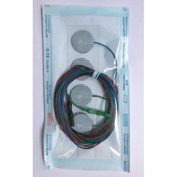 4 DISCS Ag AgCl Sensor EMG Disposable Surface Electrodes With 10cm Wire