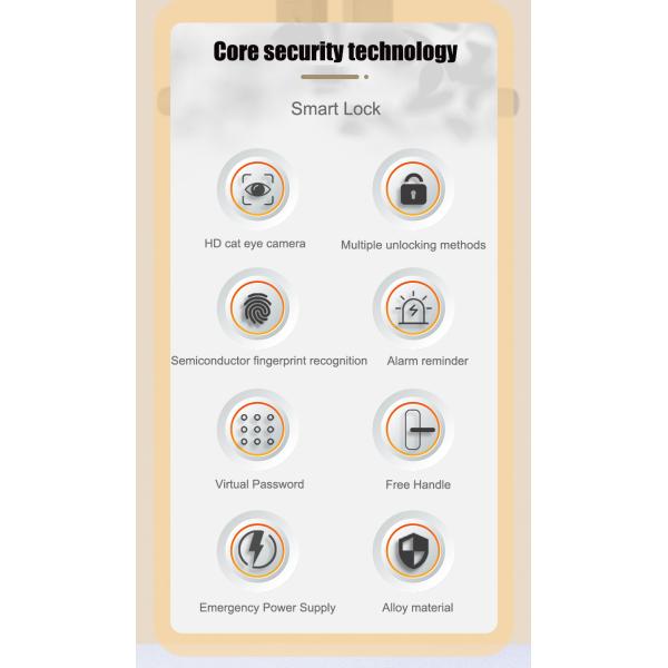 High Security S617MAX Tuya Wifi Peephole Smart Lock with Camera Password Fingerprint Password