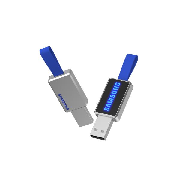 Metal Usb Memory Stick 2.0 Engraving Logo With LED Light When Reading At Computer