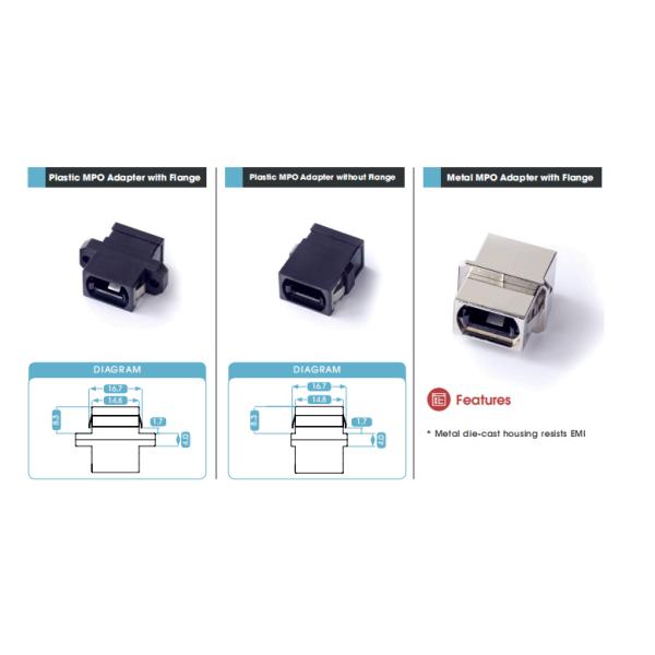 MPO Fiber Optic Adapters / Coupler / Coupling / Connector Light Weight