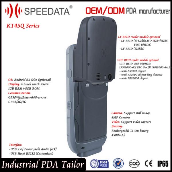 Biometrics Fingerprint Scanner with Long Range UHF RFID Reader and Barcode Scanner