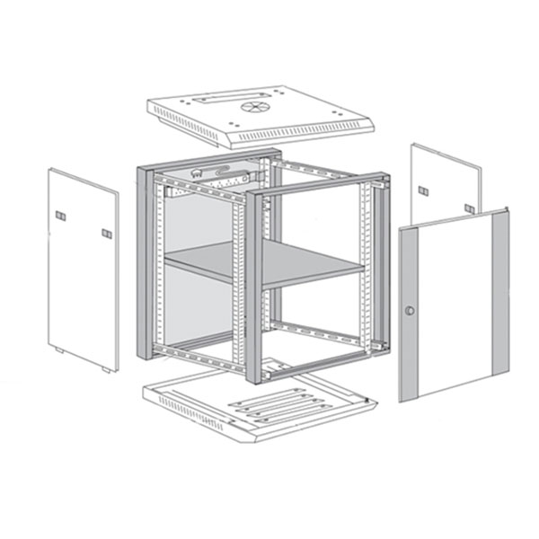 4 - 18U High-quality Cold Rolling Plate Wallmount Network Cabinet for FTTH