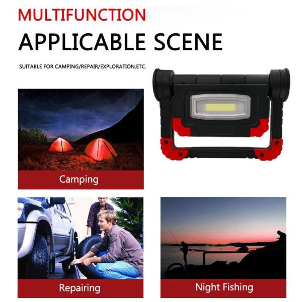 20W 200mm Portable LED Work Light Stand 4AA Battery COB