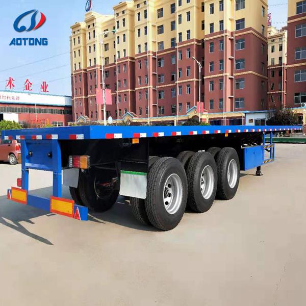 40FT Flatbed Semi Trailer - Front View
