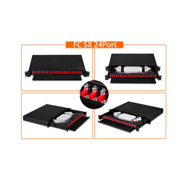19 Inch 12 Core Rack Mounted Fiber Optic Patch Panel ODF for High Density Fiber Management