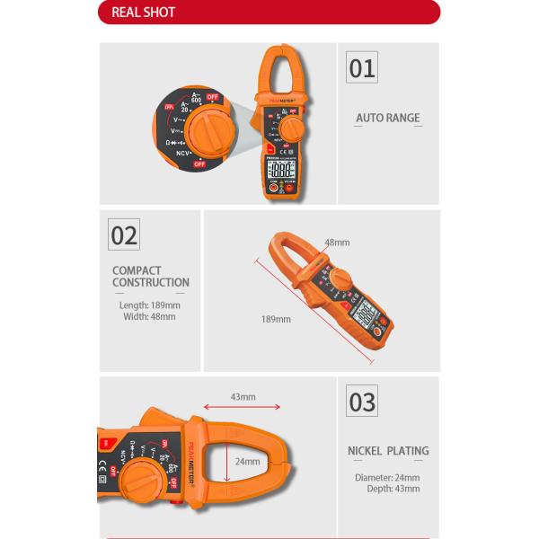 Digital Clamp Meter Measurement instrument tooling AC&DC Voltage NCV Meter