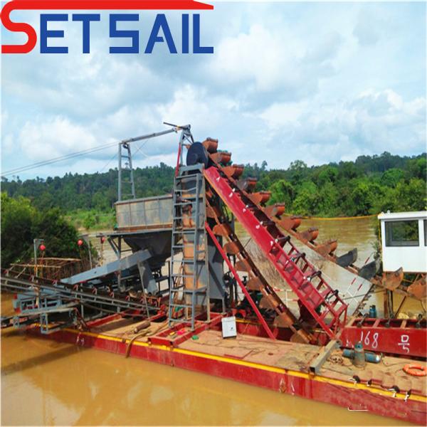 Integrated Mineral Mining and Processing Bucket Chain Gold Mining Diamond Dredger
