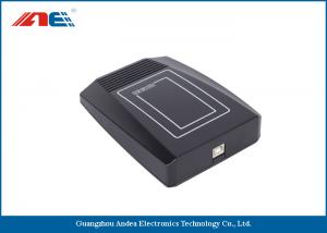 Quality Black RFID Mifare Card Reader USB , 7CM Reading Range IC Chip Card Reader Writer for sale