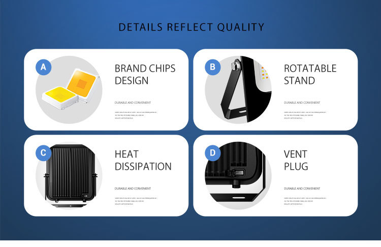 3CCT Selectable LED Flood Light with 180° Adjustable Angle and IK07 Impact Resistant for Outdoor Use