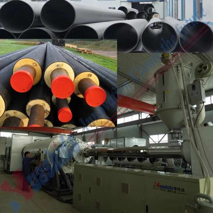 HDPE Jacket Shell Casing Extrution Machinery for PUR Foaming Pre-Insulated Pipe Line