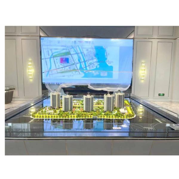 Contemporary Architectural Scale Model Illuminated Towers 1:150 Scale Model