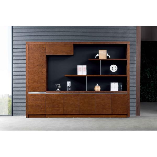 Large Capacity Office Storage Cabinet , MDF 2000mm Display Shelf Bookcase