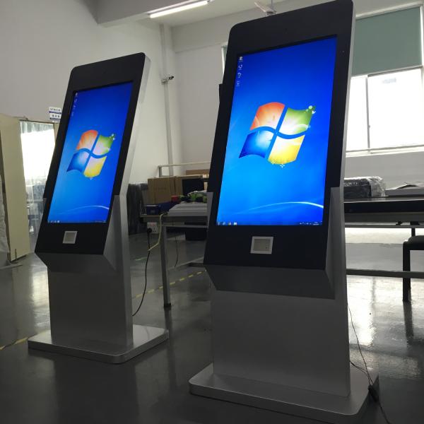 43 Inch Floor Stand Interactive IR Touch Screen Kiosk Computer Totem With Webcam And Scanner