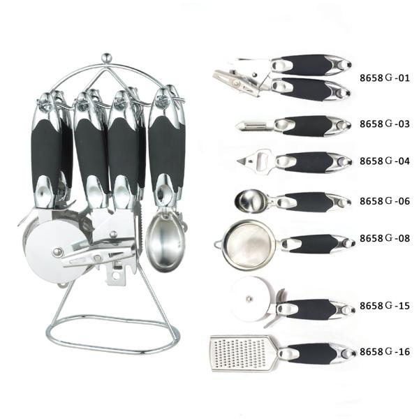 Eco-Friendly Kitchen Accessories 7-Piece Durable Plastic Set for Functional Cooking