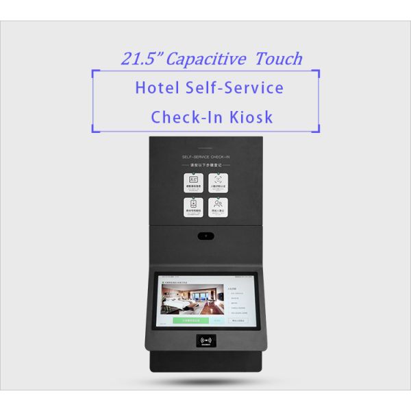 21.5 Inch Wall-Mounted Android Windows OS Self-Service Payment Kiosk for Hotel Check-In with Barcode Reader SDK Functionality