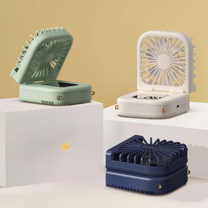2000mAh Battery Handheld Fan Foldable USB Fan Humidify Function Mini Portable Fan