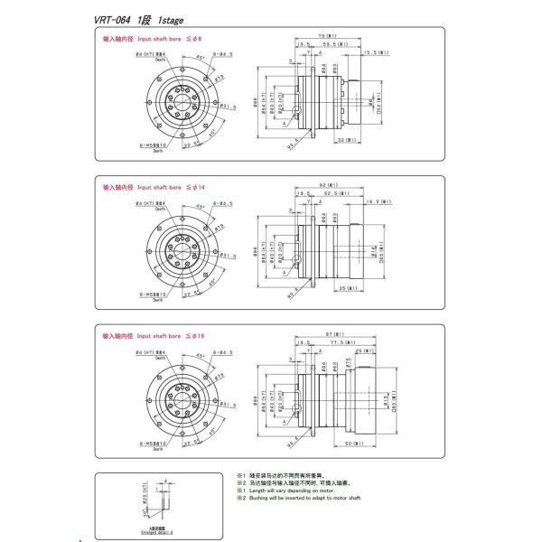 Shimpo Gearbox High-Precision Vrt-064c Series Dispenser Robot Servo Motor Reducer