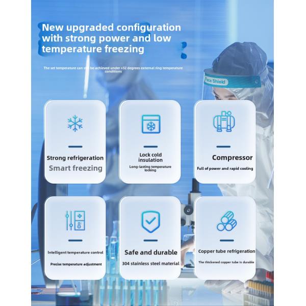 Integrated Mobile Freezer -86~-15 Degrees Freezer for Seafood Fruit Quick-Freezing Unit with Compressor Container