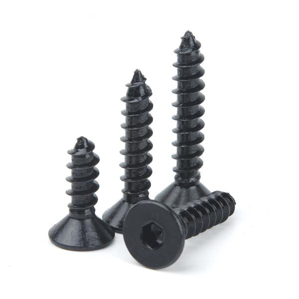 Flat Head Socket Drive Tapping Screws Hex Drive Countersunk Head Pointed Screws