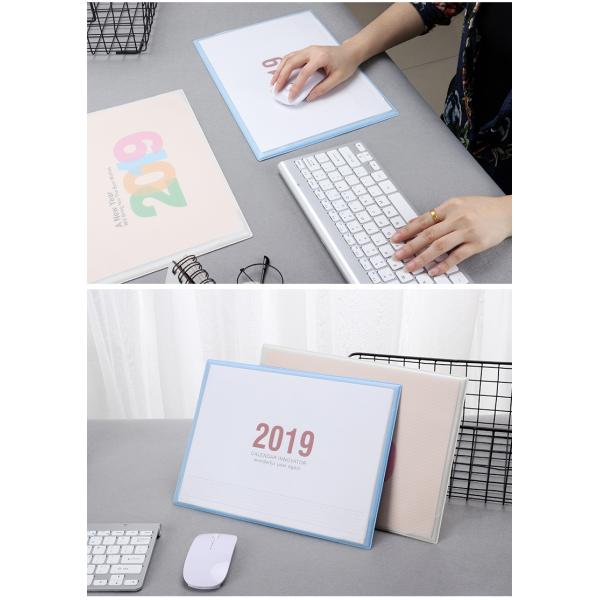 Large PVC Cover Custom Desk Pad Calendar Durable Waterproof For Mouse Pad